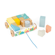 Load image into Gallery viewer, Pull-Along Blocks Cart