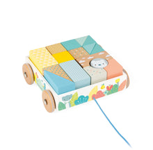 Load image into Gallery viewer, Pull-Along Blocks Cart