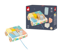 Load image into Gallery viewer, Pull-Along Blocks Cart