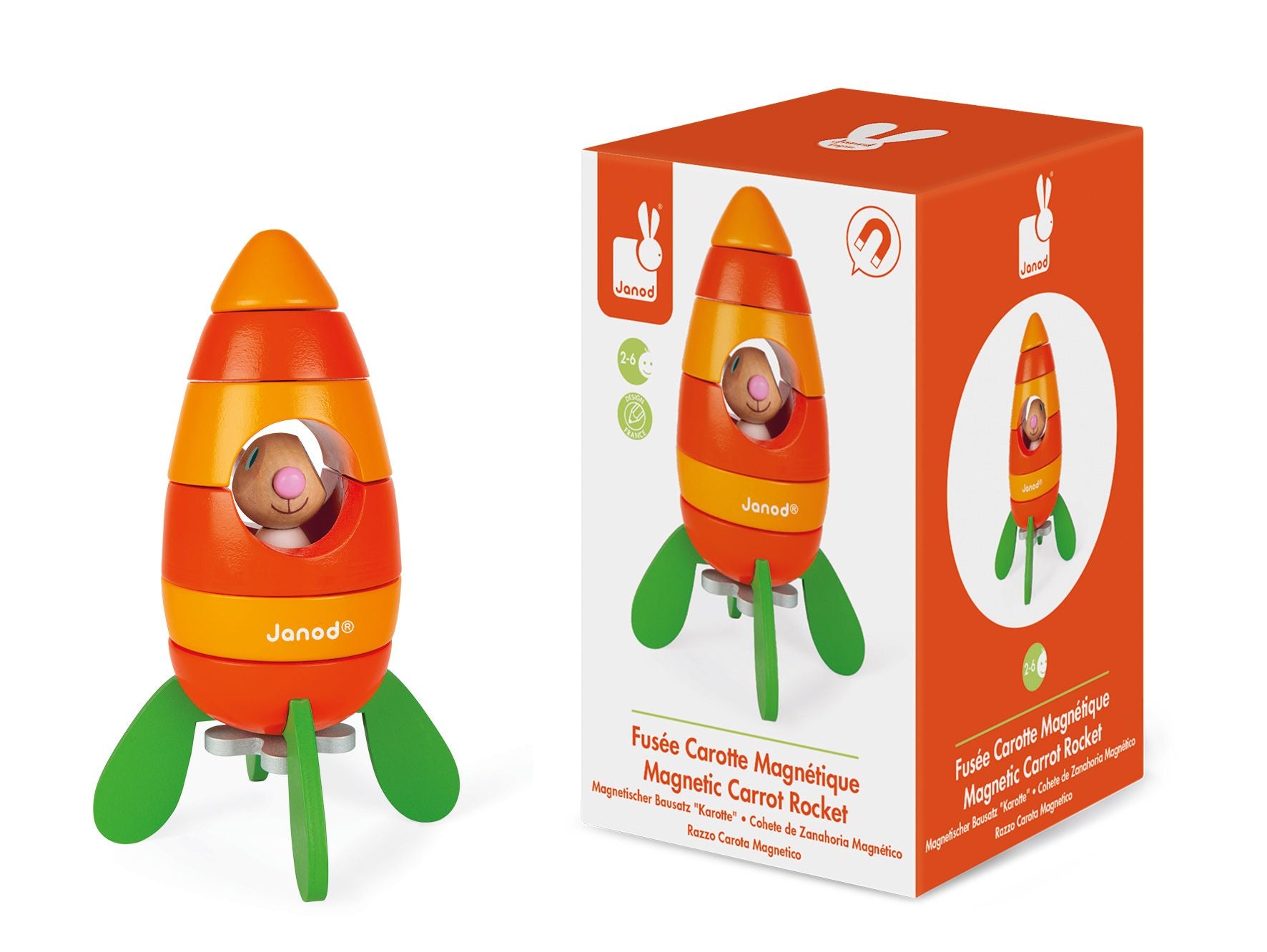 Carrot Rocket Magnetic Lapin Carrot Rocket Magnetic Lapin